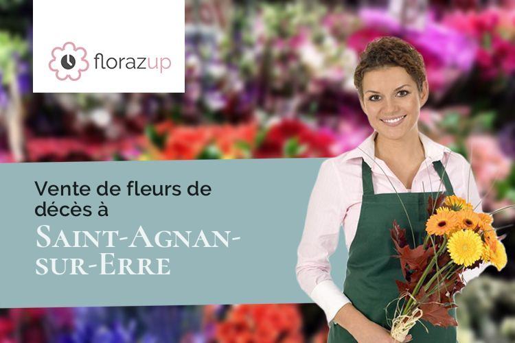 compositions florales pour un décès à Saint-Agnan-sur-Erre (Orne/61340)