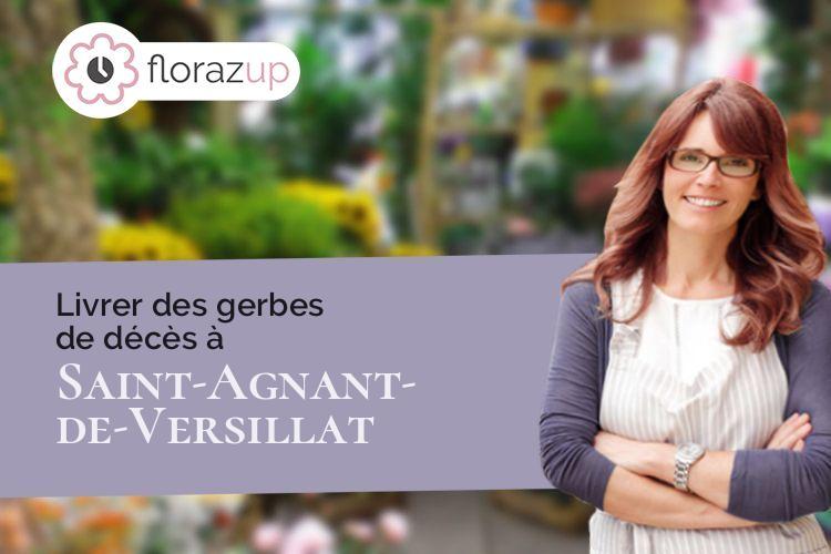 coeur de fleurs pour un enterrement à Saint-Agnant-de-Versillat (Creuse/23300)