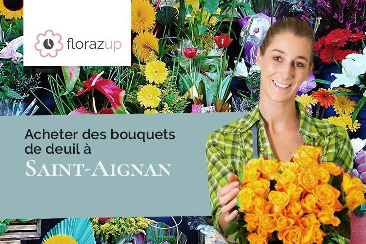 couronnes de fleurs pour un deuil à Saint-Aignan (Sarthe/72110)