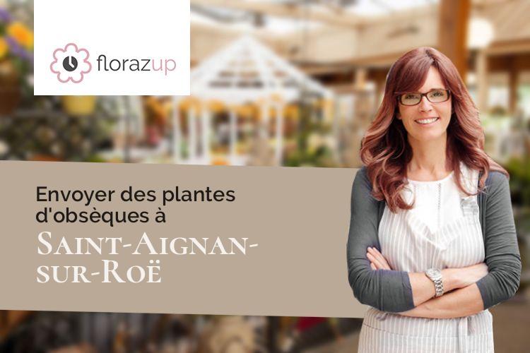 bouquets de fleurs pour des funérailles à Saint-Aignan-sur-Roë (Mayenne/53390)