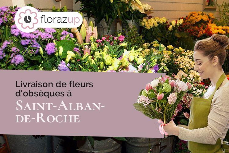 créations florales pour des funérailles à Saint-Alban-de-Roche (Isère/38300)