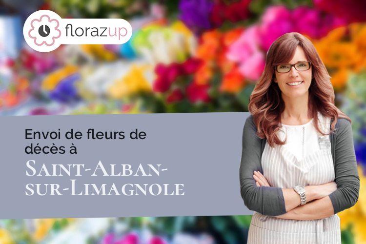 fleurs deuil pour une crémation à Saint-Alban-sur-Limagnole (Lozère/48120)