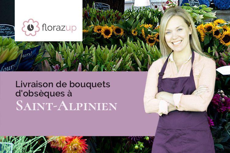 couronnes de fleurs pour un enterrement à Saint-Alpinien (Creuse/23200)