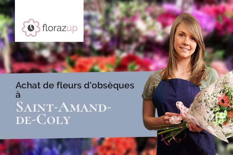 compositions de fleurs pour des funérailles à Saint-Amand-de-Coly (Dordogne/24290)