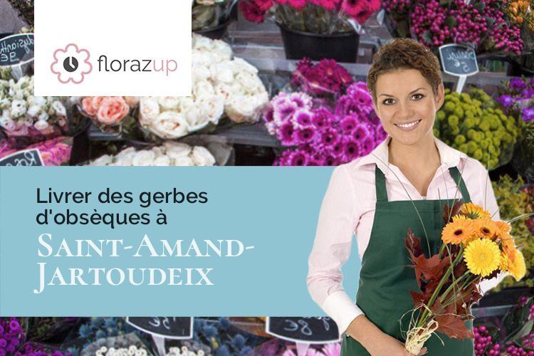 compositions florales pour des funérailles à Saint-Amand-Jartoudeix (Creuse/23400)