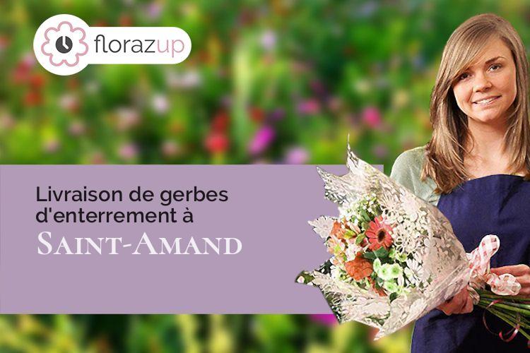 gerbes de fleurs pour une crémation à Saint-Amand (Manche/50160)