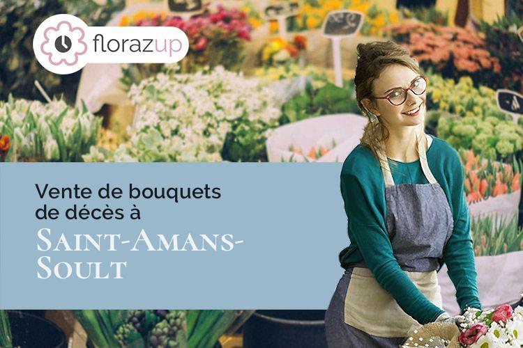 compositions de fleurs pour des funérailles à Saint-Amans-Soult (Tarn/81240)