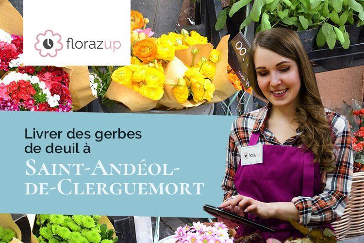 couronnes florales pour un deuil à Saint-Andéol-de-Clerguemort (Lozère/48160)
