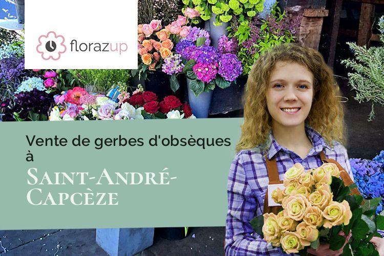 coeurs de fleurs pour un décès à Saint-André-Capcèze (Lozère/48800)