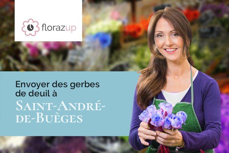 bouquets de fleurs pour des funérailles à Saint-André-de-Buèges (Hérault/34190)