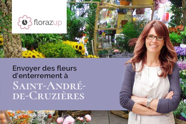 gerbes de fleurs pour des funérailles à Saint-André-de-Cruzières (Ardèche/07460)
