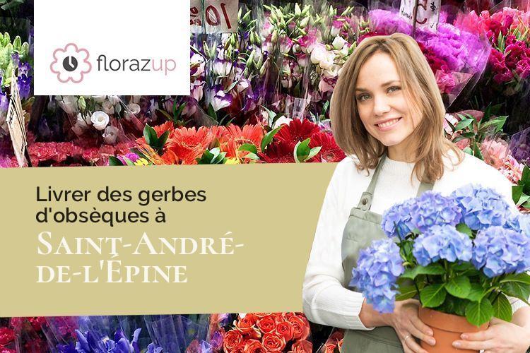 bouquets de fleurs pour un enterrement à Saint-André-de-l'Épine (Manche/50680)