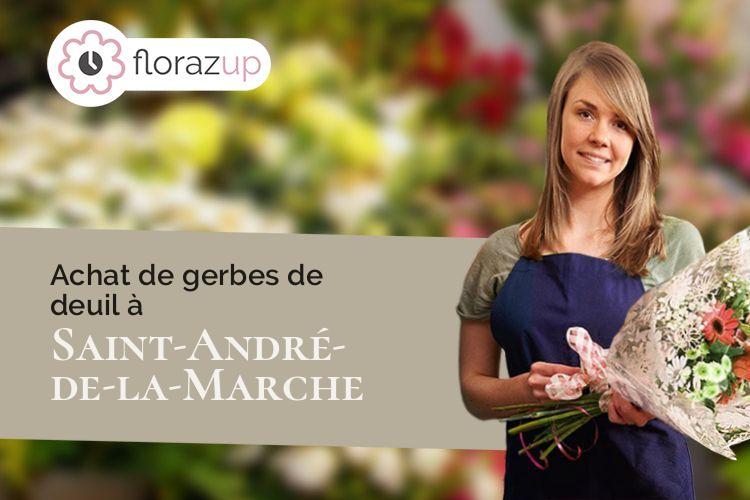 coupes de fleurs pour des funérailles à Saint-André-de-la-Marche (Maine-et-Loire/49450)