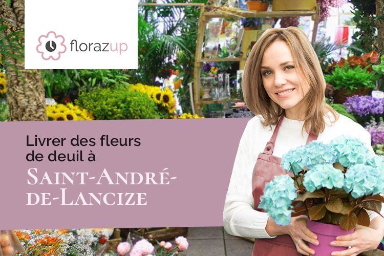 coupes de fleurs pour un deuil à Saint-André-de-Lancize (Lozère/48240)