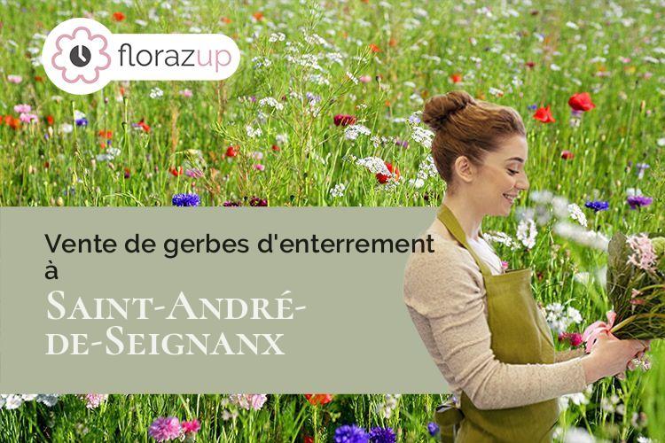 fleurs deuil pour des funérailles à Saint-André-de-Seignanx (Landes/40390)