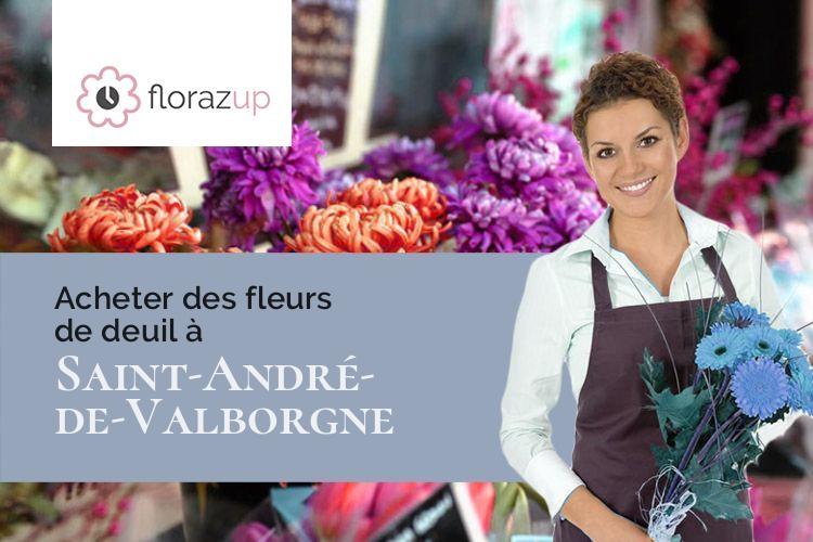 gerbes de fleurs pour un enterrement à Saint-André-de-Valborgne (Gard/30940)