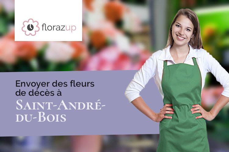 couronnes florales pour des funérailles à Saint-André-du-Bois (Gironde/33490)