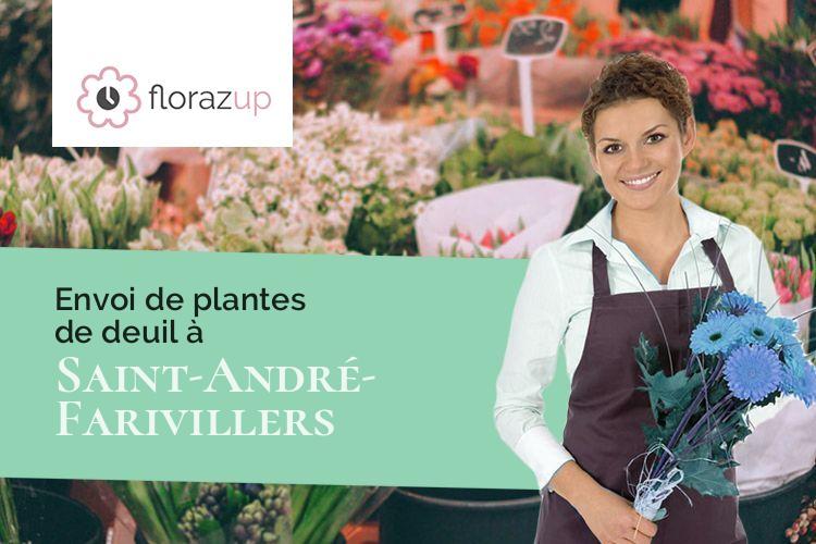 fleurs deuil pour un enterrement à Saint-André-Farivillers (Oise/60480)