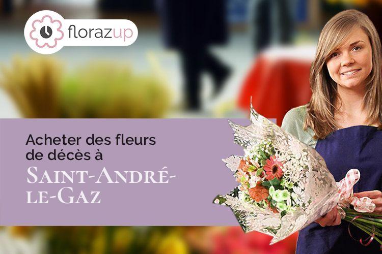 gerbes de fleurs pour des funérailles à Saint-André-le-Gaz (Isère/38490)