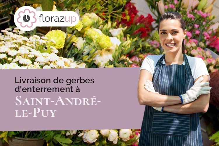 compositions florales pour des obsèques à Saint-André-le-Puy (Loire/42210)