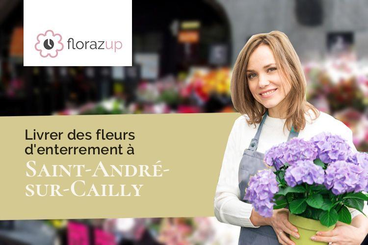 gerbes de fleurs pour un deuil à Saint-André-sur-Cailly (Seine-Maritime/76690)