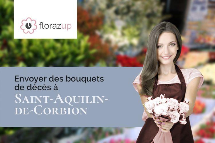 coeurs de fleurs pour un décès à Saint-Aquilin-de-Corbion (Orne/61380)