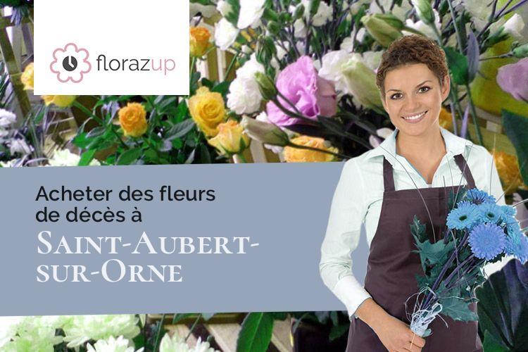 gerbes de fleurs pour des funérailles à Saint-Aubert-sur-Orne (Orne/61210)