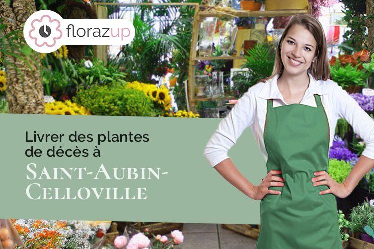 couronnes florales pour un deuil à Saint-Aubin-Celloville (Seine-Maritime/76520)