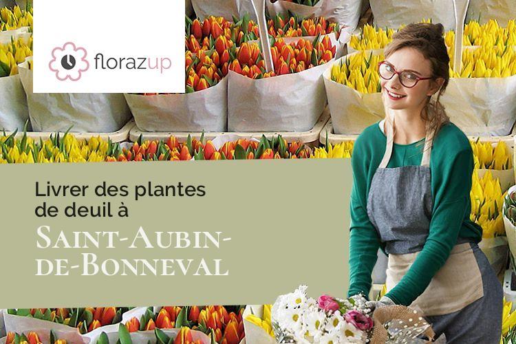couronnes de fleurs pour une crémation à Saint-Aubin-de-Bonneval (Orne/61470)