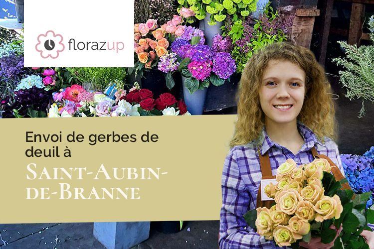 couronnes de fleurs pour une crémation à Saint-Aubin-de-Branne (Gironde/33420)