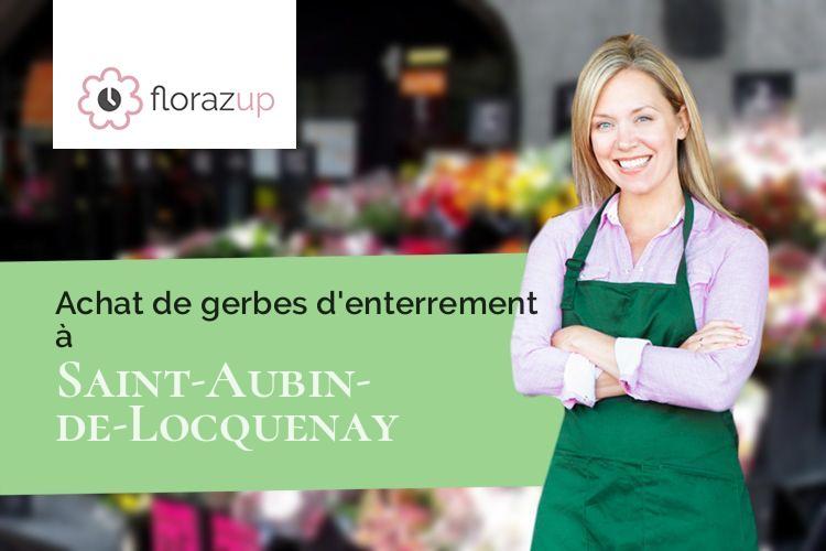 compositions florales pour un enterrement à Saint-Aubin-de-Locquenay (Sarthe/72130)