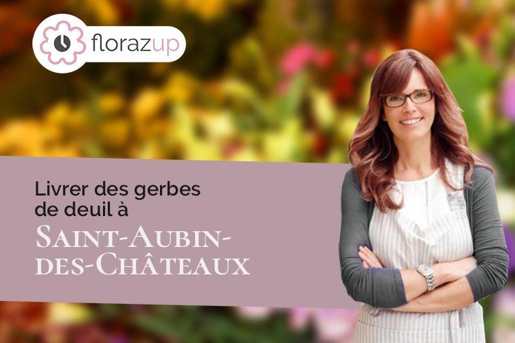 coeur de fleurs pour un décès à Saint-Aubin-des-Châteaux (Loire-Atlantique/44110)