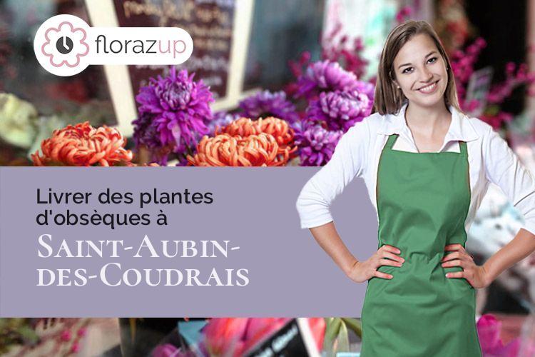 couronnes florales pour des obsèques à Saint-Aubin-des-Coudrais (Sarthe/72400)