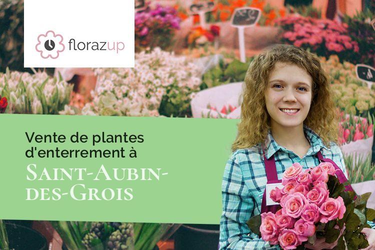 compositions florales pour des obsèques à Saint-Aubin-des-Grois (Orne/61340)