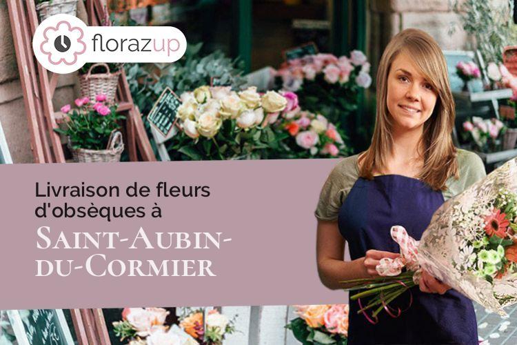 fleurs deuil pour un décès à Saint-Aubin-du-Cormier (Ille-et-Vilaine/35140)