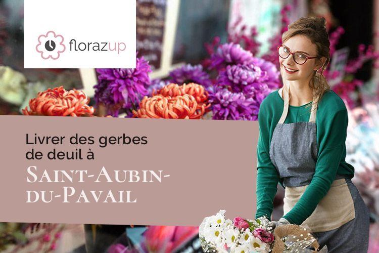 couronnes de fleurs pour un enterrement à Saint-Aubin-du-Pavail (Ille-et-Vilaine/35410)