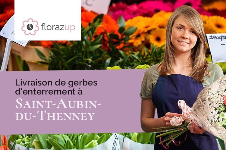 coupes de fleurs pour des obsèques à Saint-Aubin-du-Thenney (Eure/27270)