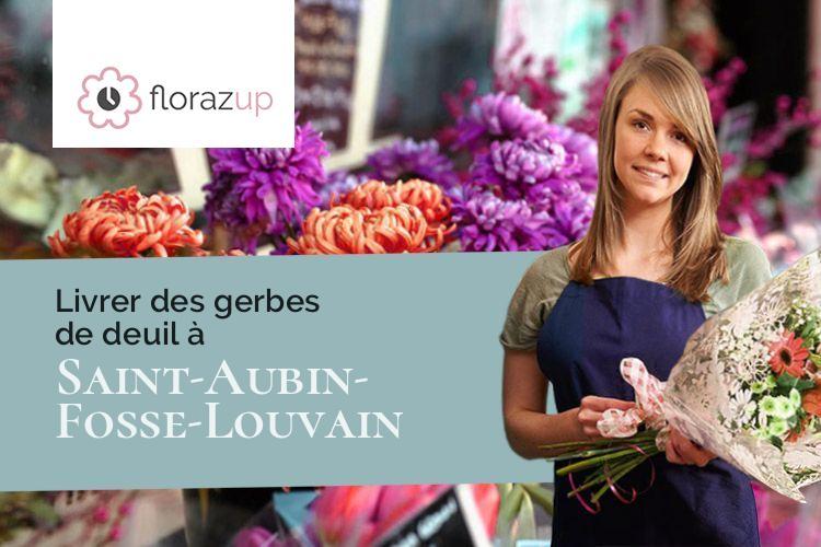 couronnes de fleurs pour des obsèques à Saint-Aubin-Fosse-Louvain (Mayenne/53120)