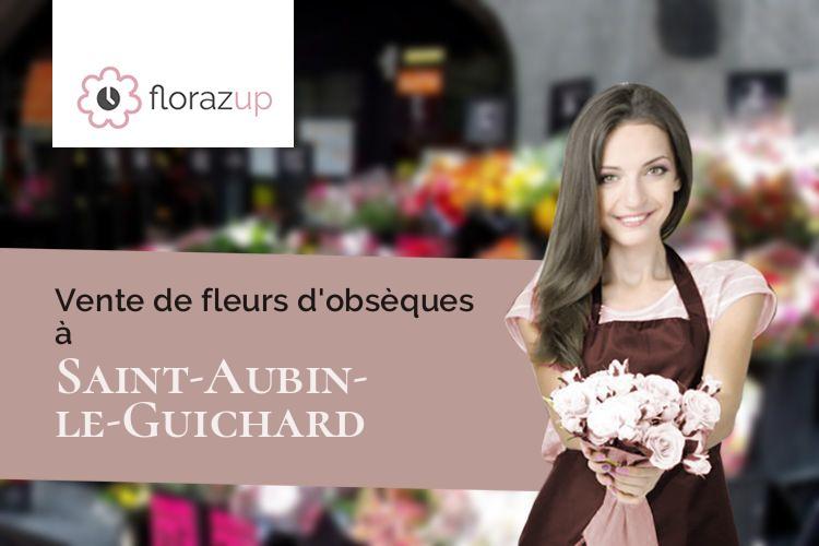 coeurs de fleurs pour un enterrement à Saint-Aubin-le-Guichard (Eure/27410)