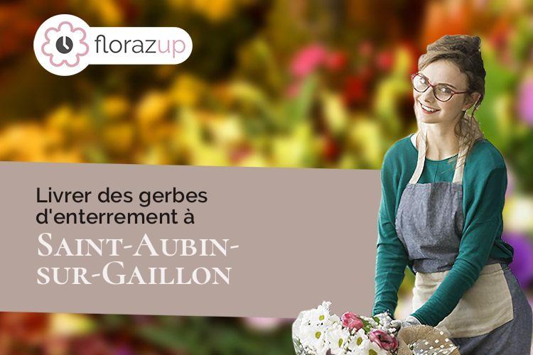 compositions de fleurs pour un deuil à Saint-Aubin-sur-Gaillon (Eure/27600)