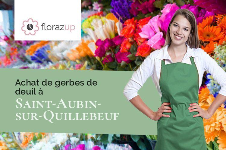 gerbes de fleurs pour des obsèques à Saint-Aubin-sur-Quillebeuf (Eure/27680)