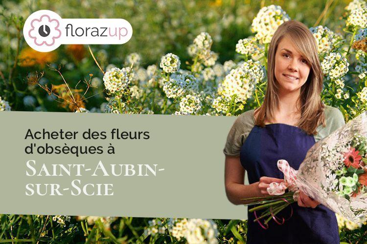 coupes de fleurs pour des obsèques à Saint-Aubin-sur-Scie (Seine-Maritime/76550)