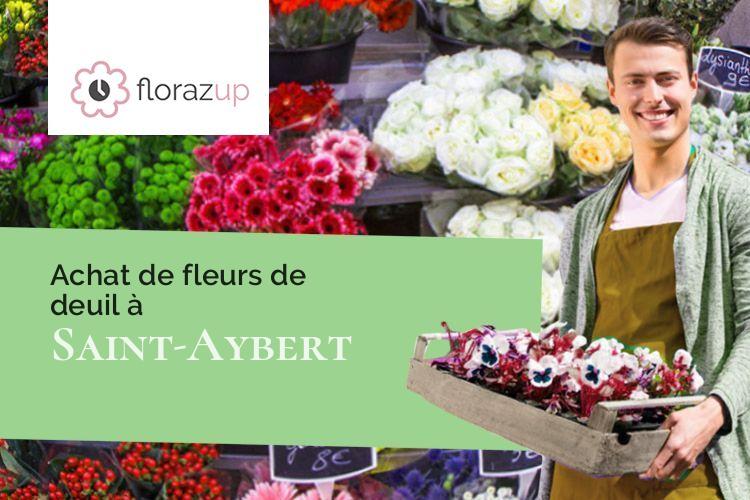 compositions de fleurs pour un enterrement à Saint-Aybert (Nord/59163)