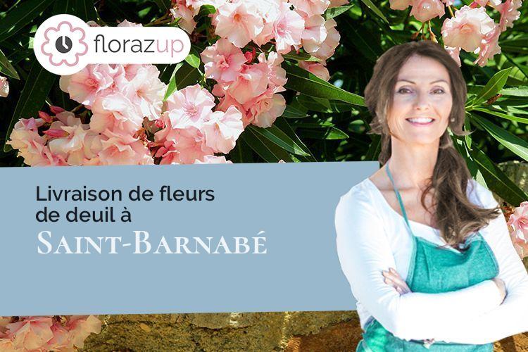 compositions florales pour des obsèques à Saint-Barnabé (Côtes-d'Armor/22600)
