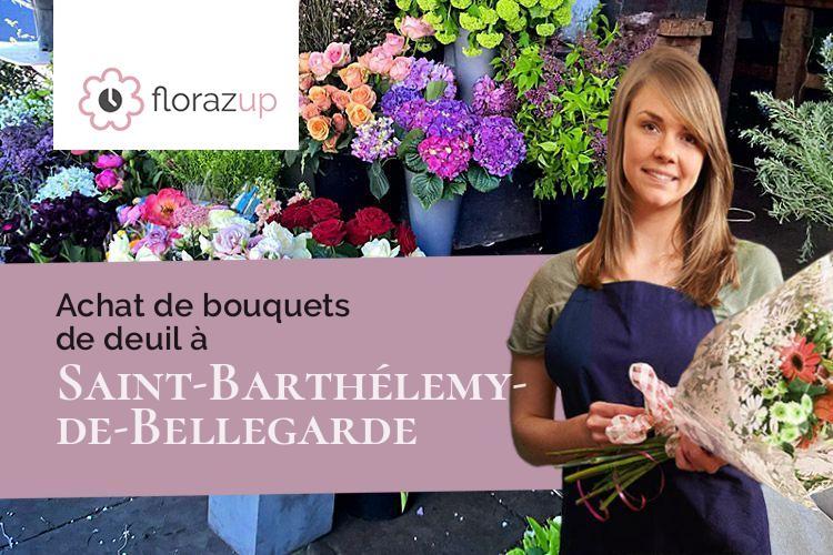 compositions florales pour un deuil à Saint-Barthélemy-de-Bellegarde (Dordogne/24700)