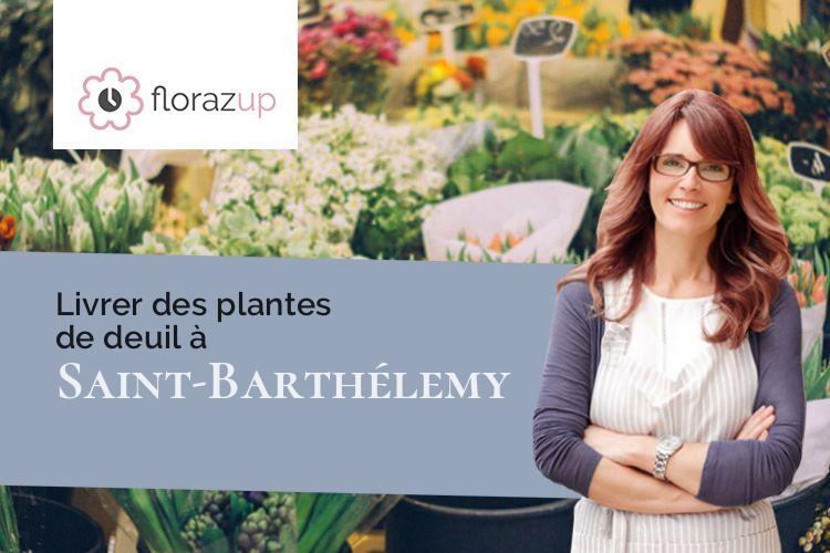 compositions de fleurs pour un enterrement à Saint-Barthélemy (Manche/50140)