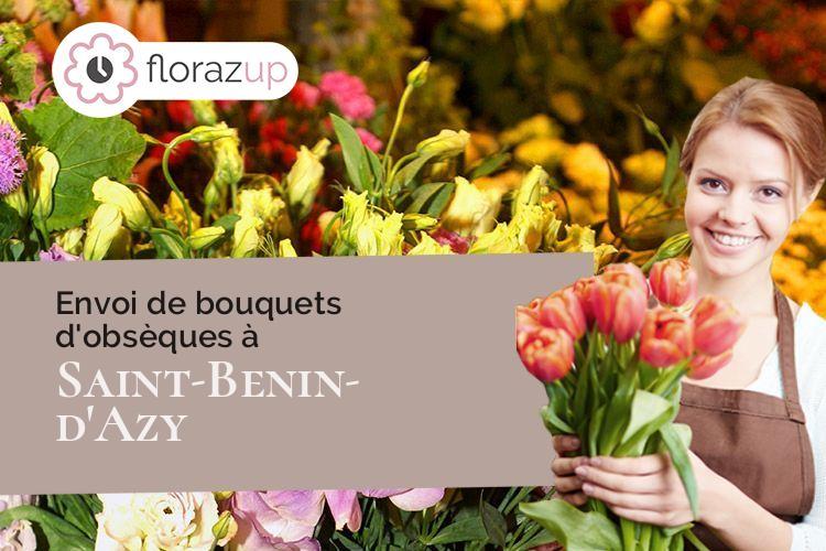 couronnes de fleurs pour une crémation à Saint-Benin-d'Azy (Nièvre/58270)
