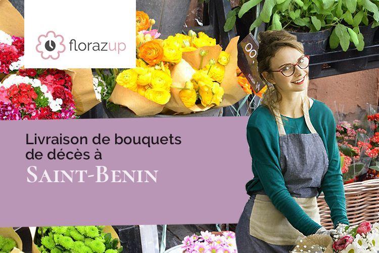 compositions de fleurs pour un décès à Saint-Benin (Nord/59360)