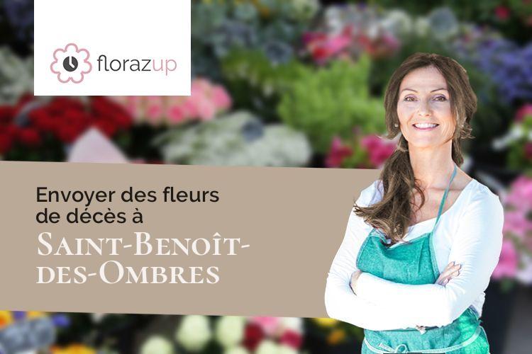 couronnes de fleurs pour un deuil à Saint-Benoît-des-Ombres (Eure/27450)