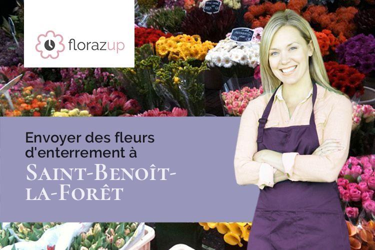 coeurs de fleurs pour des funérailles à Saint-Benoît-la-Forêt (Indre-et-Loire/37500)